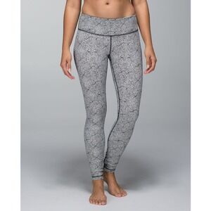 Lululemon Women's Wunder Under Pant Plush Petal Deep Coal Ghost Size 4 NWOT